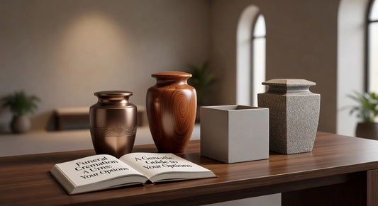 Professional header image for educational tutorial: Funeral Cremation Urns: A Gentle Guide to Your Options