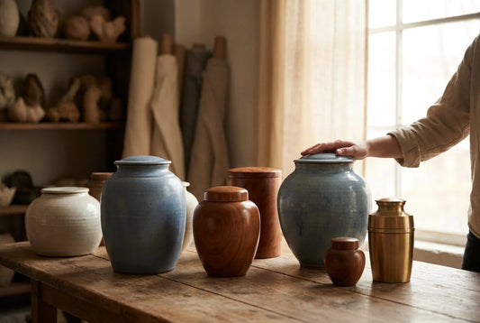 Professional header image for educational tutorial: Cremation Urns: A Gentle Guide to Understanding Your Options