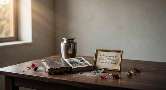 Professional header image for educational tutorial: Ashes to Ashes: Meaning, Memory and Honouring a Loved One
