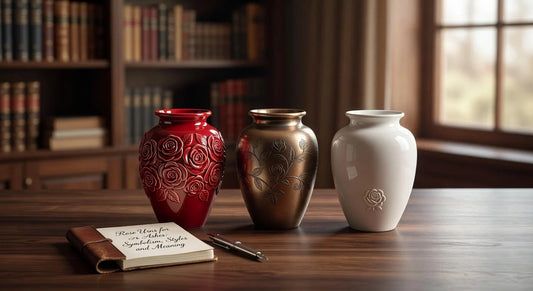 Professional header image for list-based article: Rose Urns for Ashes: Symbolism, Styles and Meaning
