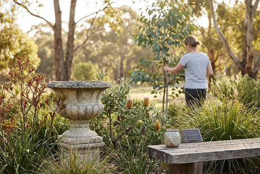 Professional header image for step-by-step guide: How to Create a Living Memorial Garden with Urns and Keep...