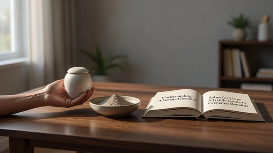 Professional header image for educational tutorial: Understanding Ashes for Urns: A Gentle Guide to Cremated ...