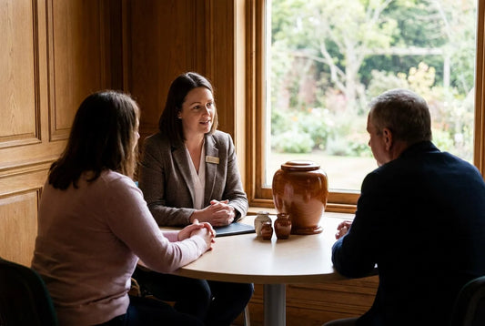Professional header image for comparison analysis: Helping Families Choose Between Cremation Urns and Keepsa...