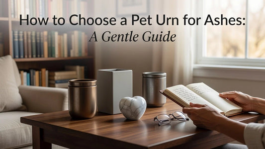 Professional header image for list-based article: How to Choose a Pet Urn for Ashes: A Gentle Guide