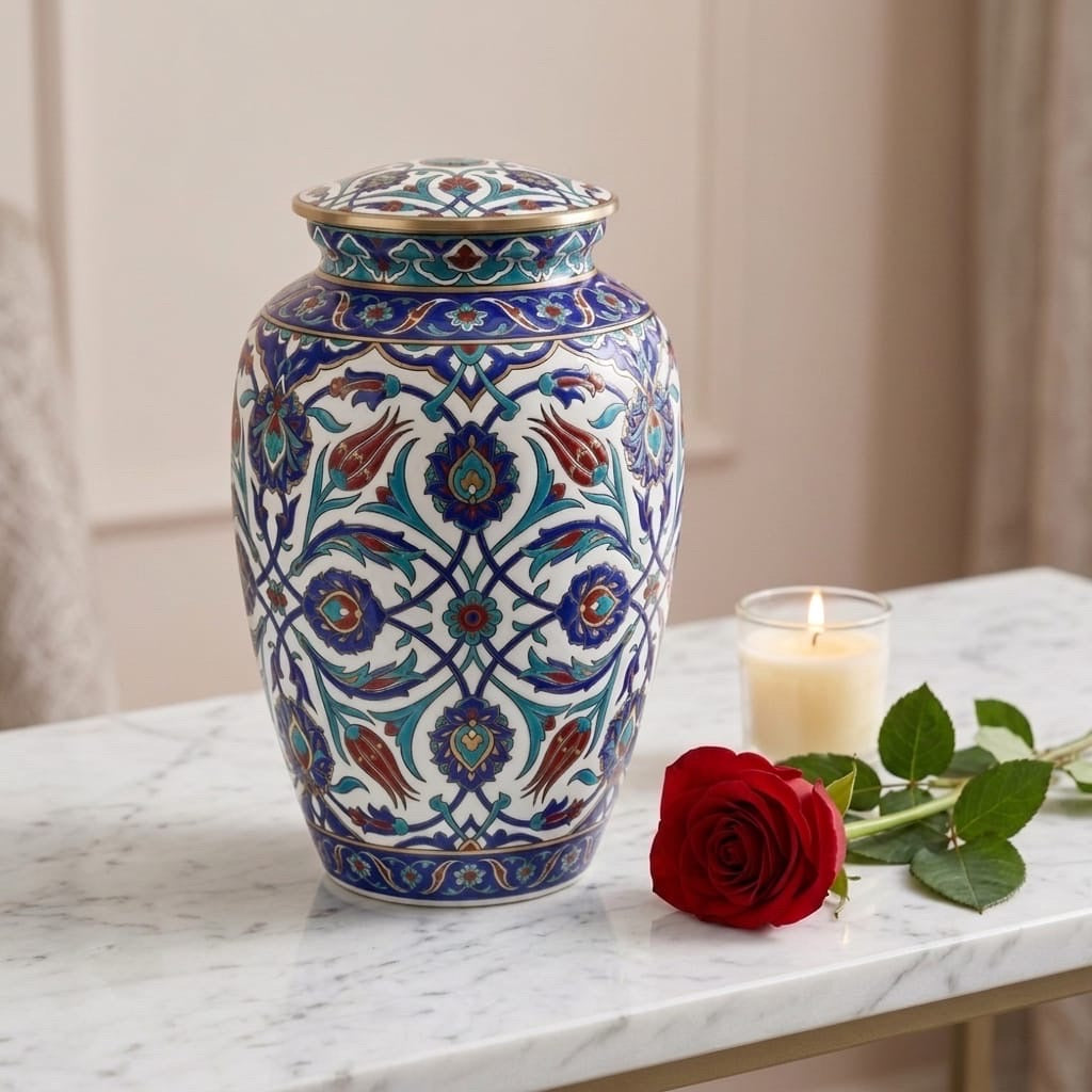 Izara Adult Ashes Urn-Adult Urn for Ashes-Cremation Urns- The cremation urns for ashes and keepsakes for ashes come in a variety of styles to suit most tastes, decor and different volumes of funeral ashes.