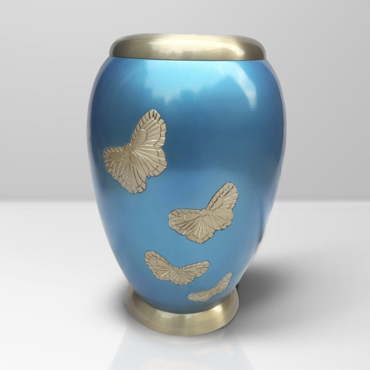 Mariposa Adult Ashes Urn-Adult Urn for Ashes-Cremation Urns- The cremation urns for ashes and keepsakes for ashes come in a variety of styles to suit most tastes, decor and different volumes of funeral ashes.
