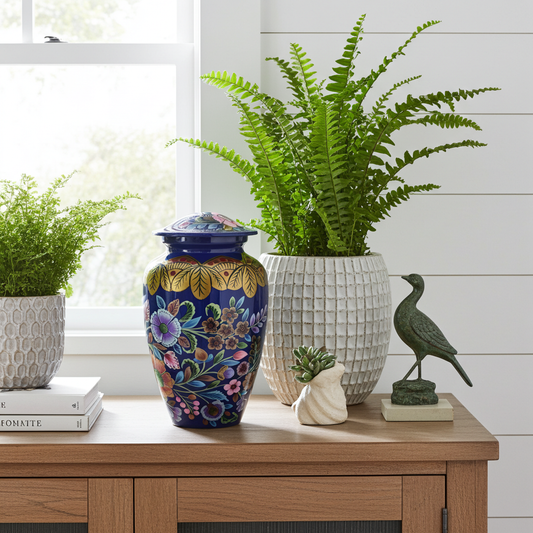 Malika Adult Ashes Urn-Adult Urn for Ashes-Cremation Urns- The cremation urns for ashes and keepsakes for ashes come in a variety of styles to suit most tastes, decor and different volumes of funeral ashes.